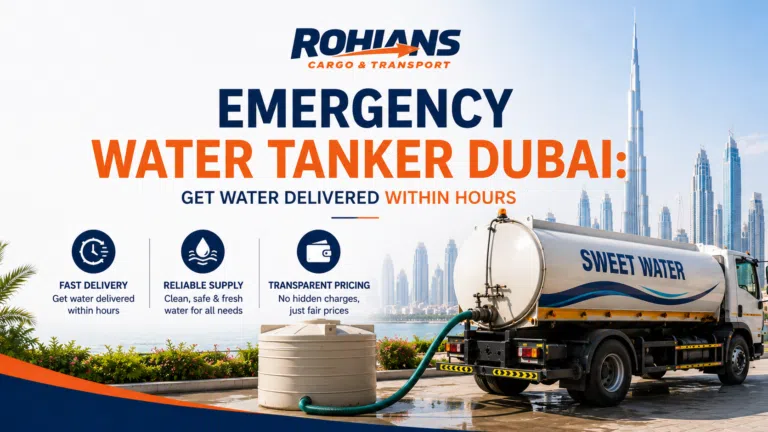 Water tanker delivery service in Dubai by Rohians Cargo and Transport L.L.C