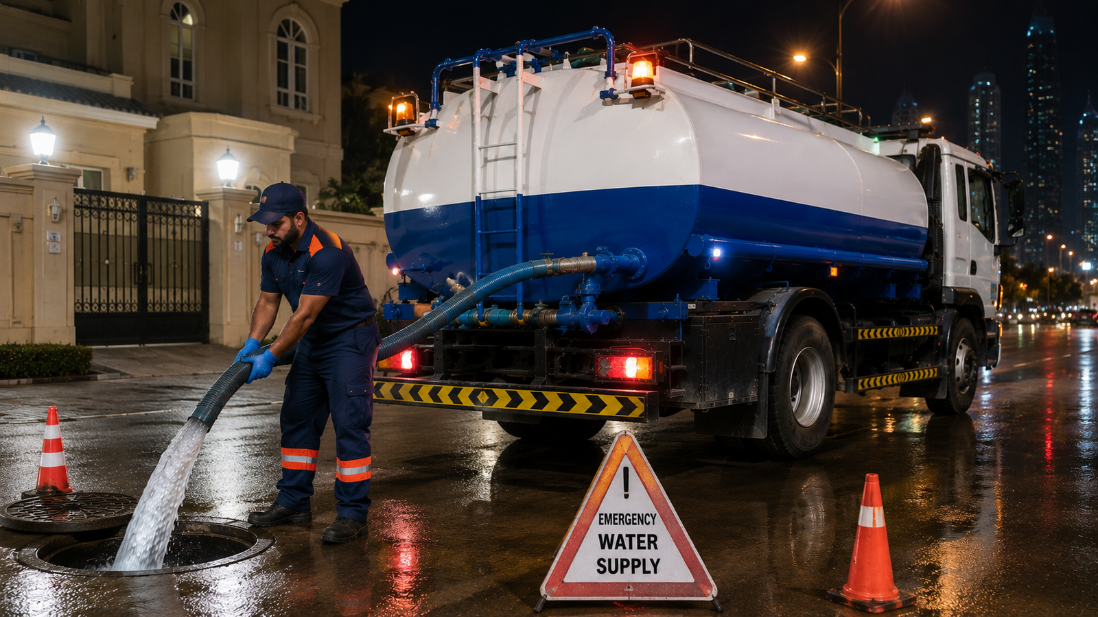 emergency water tanker in Dubai