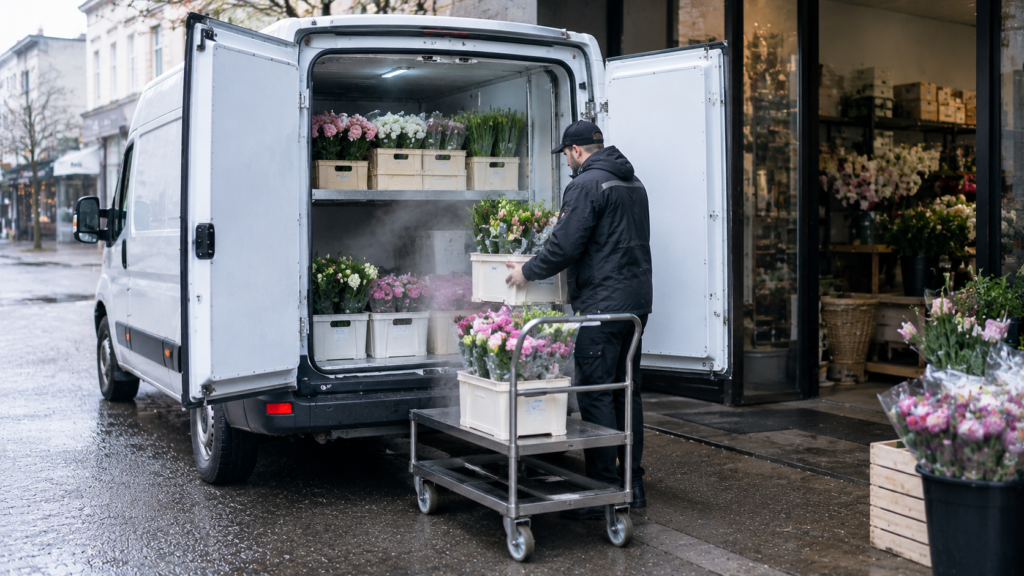 Flower Delivery Chiller Van Services