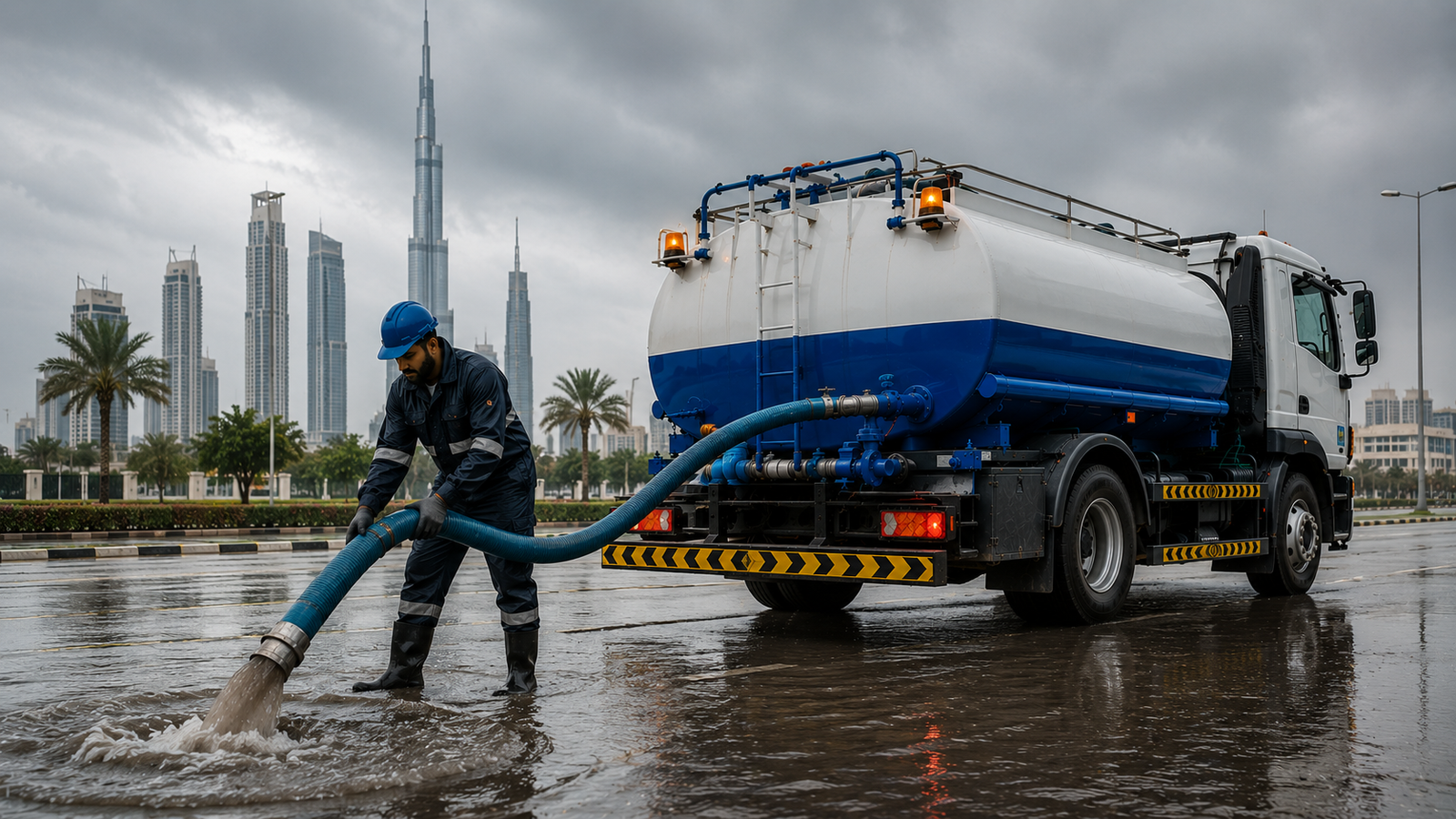 rain water removal in Dubai