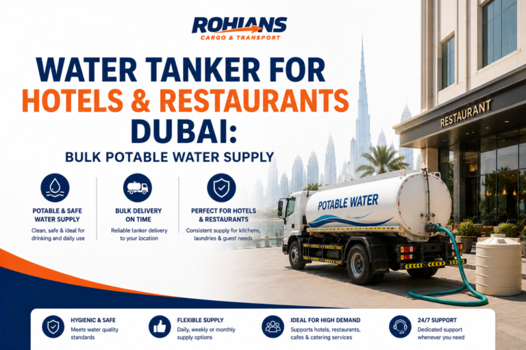 Water Tanker for Hotels & Restaurants Dubai: Bulk Potable Water Supply