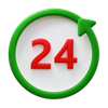 24 hour emergency transport icon