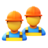 Professional workers icon for transport service